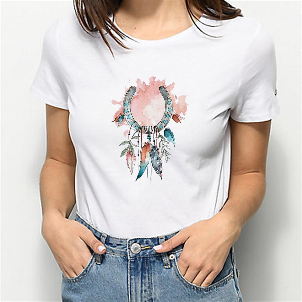 

creativity design summer flower print womens t shirt crop tee fashion plus size family look crewneck hipster clothes, White
