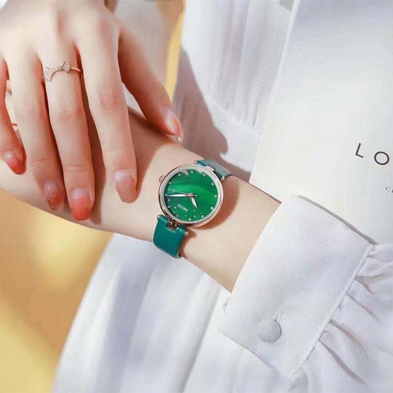 

Wristwatches Hong Kong Kezzi Women's Famous Watches This Batch Of Strap Face Star Three Small Pointer Fashion Trend Women, Blue