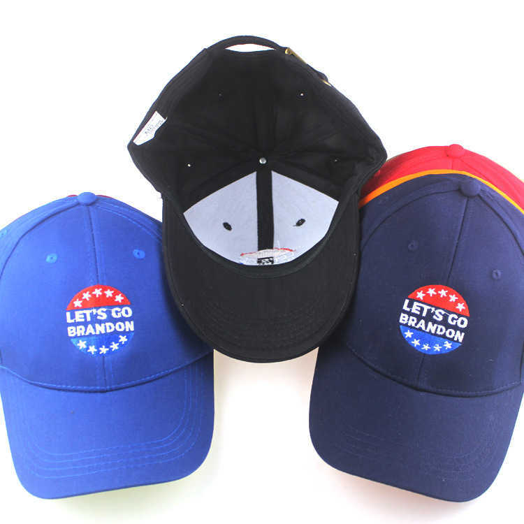 

American presidential election Let's Go Brandon Children's Outdoor Washed Embroidered Baseball Cap Fashion Sports Cotton Visor Cap Gifts G11039YH, Red