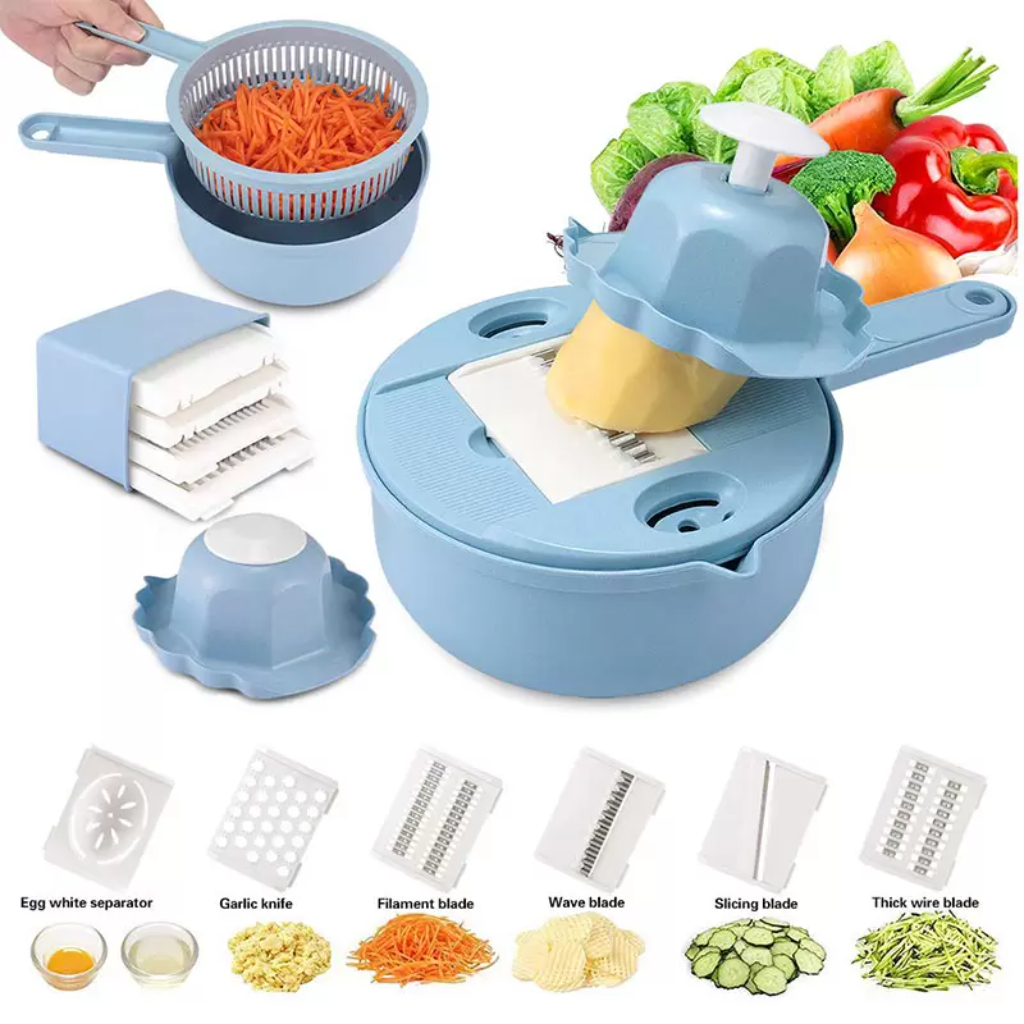 

7 In1 Multi-function Vegetable Tool Vegetable Cutter Lemon Slicing Kitchen Fruit Chopper Cheese Dicer Cucumber Grater