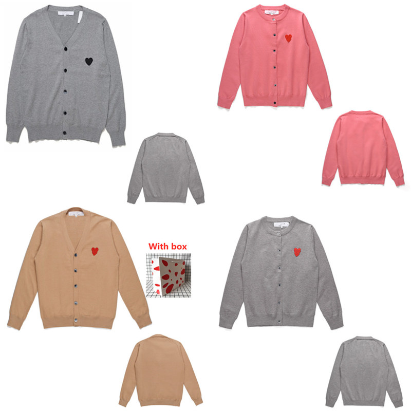 

High-quality Women's Knits & Tees with love patterns, trendy personality, couples of the same style for men and women, cardigan sweaters CJ0101, 1 pcs buttons