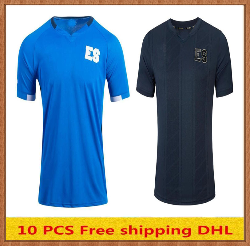 

21/22 El Salvador soccer jerseys ES national team home black 2021 2022 Alex Roldán Darwin Cerén Eriq Zavaleta Amando Moreno Narciso Orellana football shirts uniforms, Blue