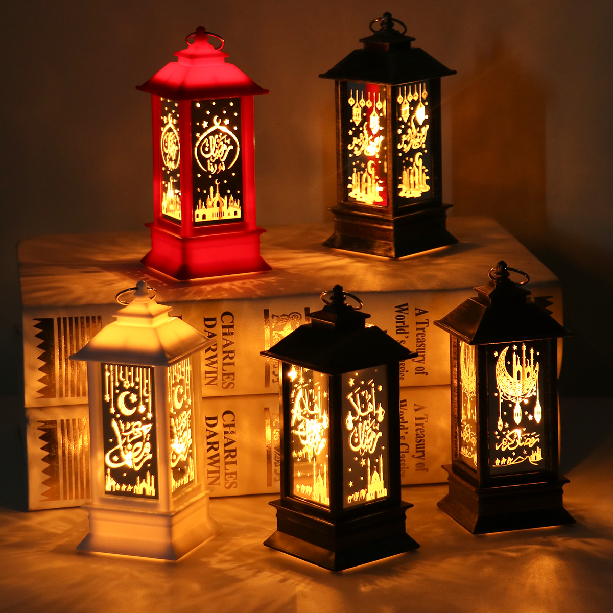 

LED Ramadan Lantern Wind Lights Decor For Home Eid Mubarak Islamic Muslim Party Decor EID Al Adha Kareem Gifts