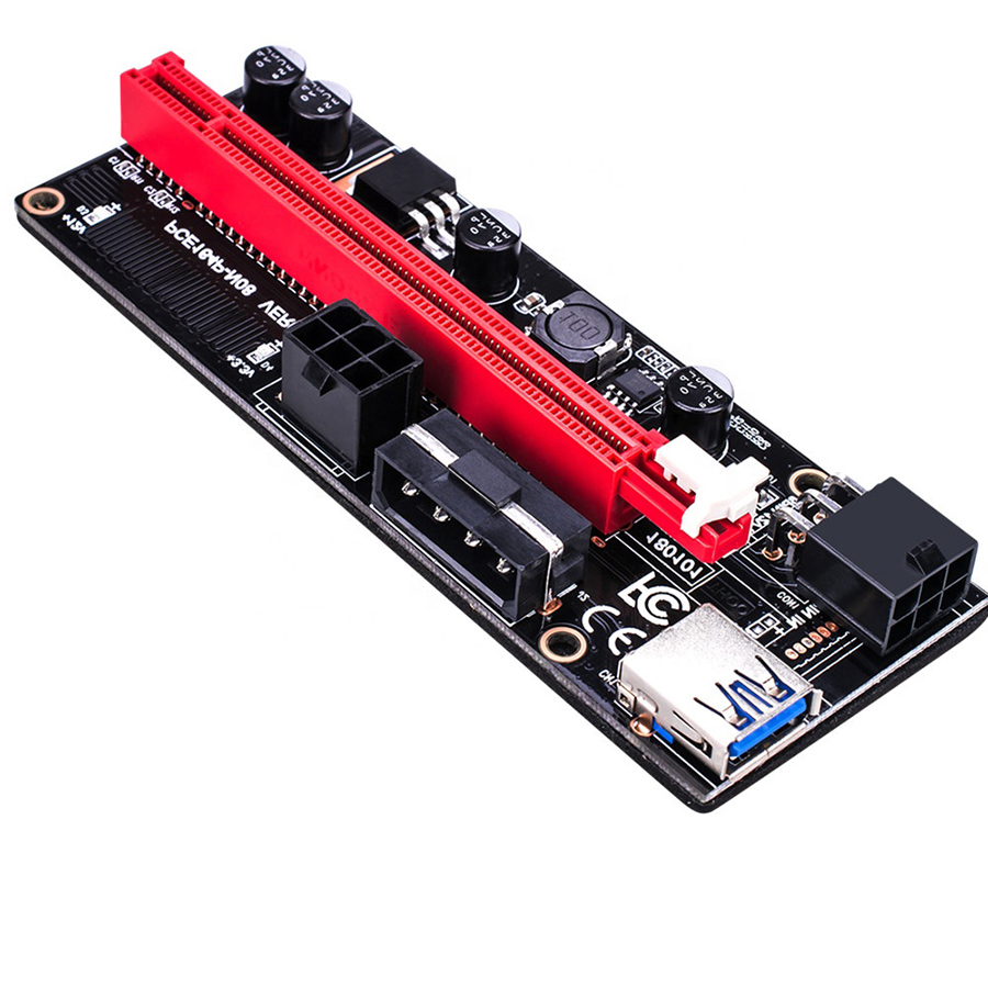 

VER009S PCI-E 1X to 16X 009 Card Extender Express Adapter USB 3.0 Cable Power gpu pci riser 009s