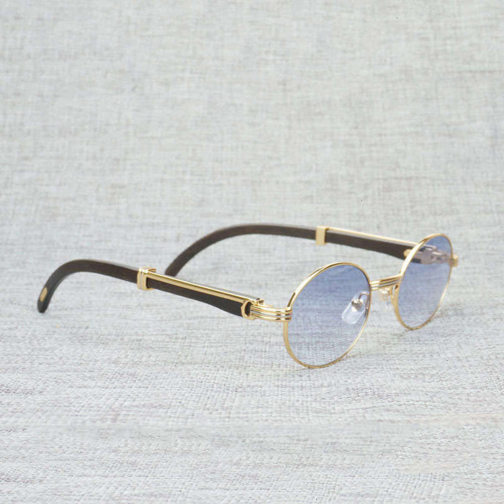 

sunglasses Ienbel Finger Black Buffalo Horn Sunglasses Men Natural Wood Clear Glass Frame for Women Outdoor Eyewear Round Glasses 3HHH