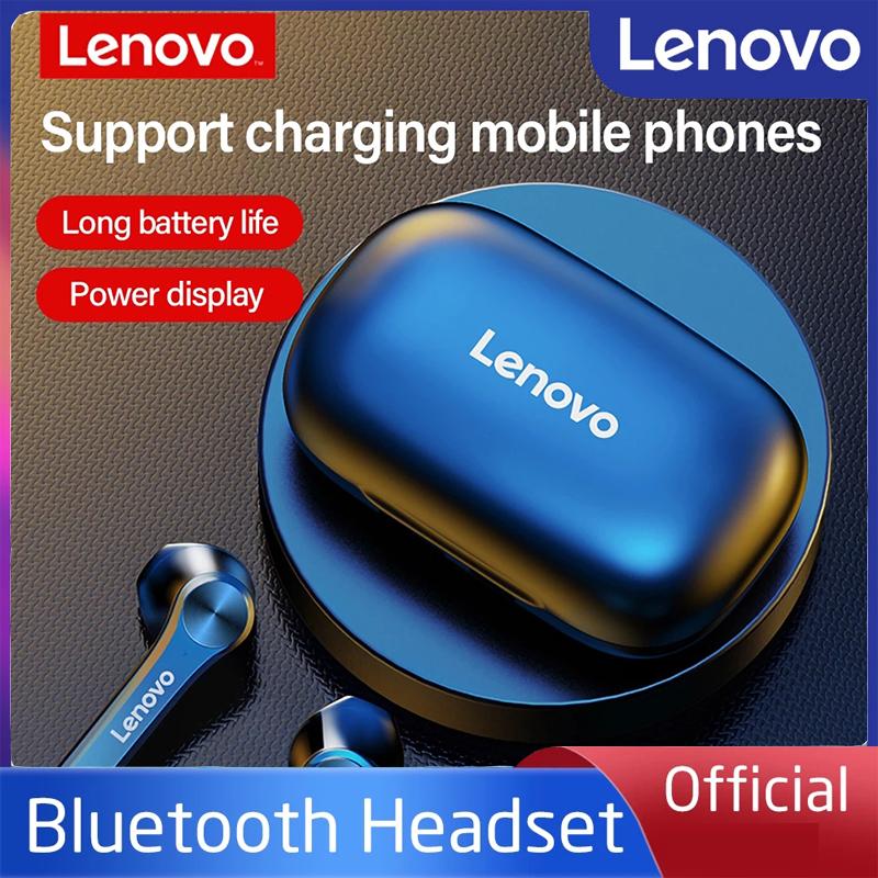 

Lenovo QT81 TWS Earphone Bluetooth 1200mAh Charging Case Mobile Power Wireless Headset Sport Earbud Noise Cancelling With Mic Headphones & E, Black