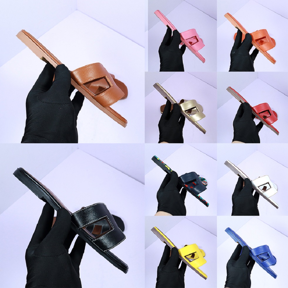 

Sandals Designer Slippers Slides Women shoes frame flip flop slide Slideshow high quality flat bottomed Womens Loafers sandal for summer men beach, #14