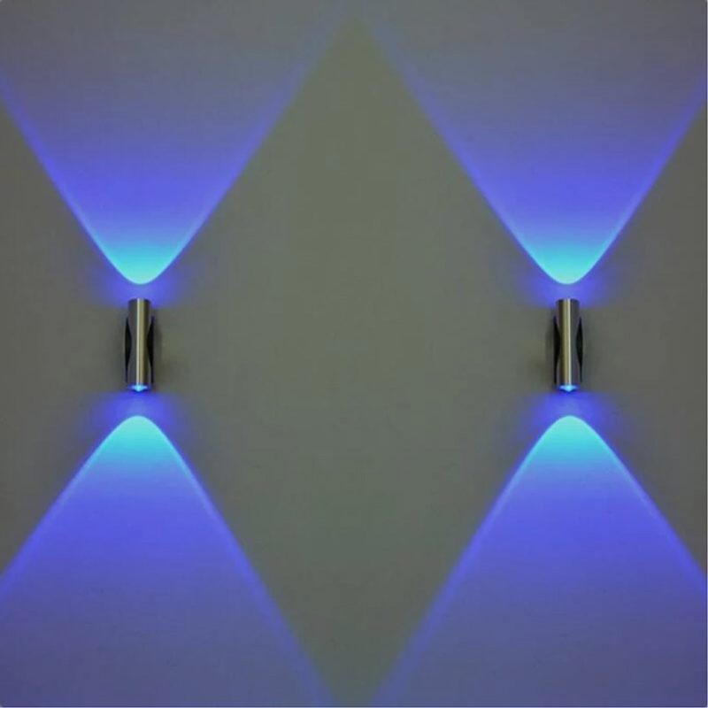 Indoor double head 2W/4W/6W LED wall lamp AC110V/220V bedside corridor aisle TV background decoration lamp-image-743939836