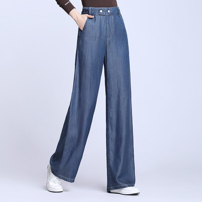 

Women' Pants & Capris Women Tencel Jeans High Waist Clothes Wide Leg Denim Clothing Blue Streetwear Vintage 2021 Fashion Harajuku Straight