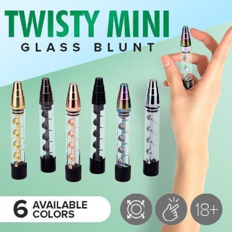 

New pipe 3in1 glass twist blunt Mini