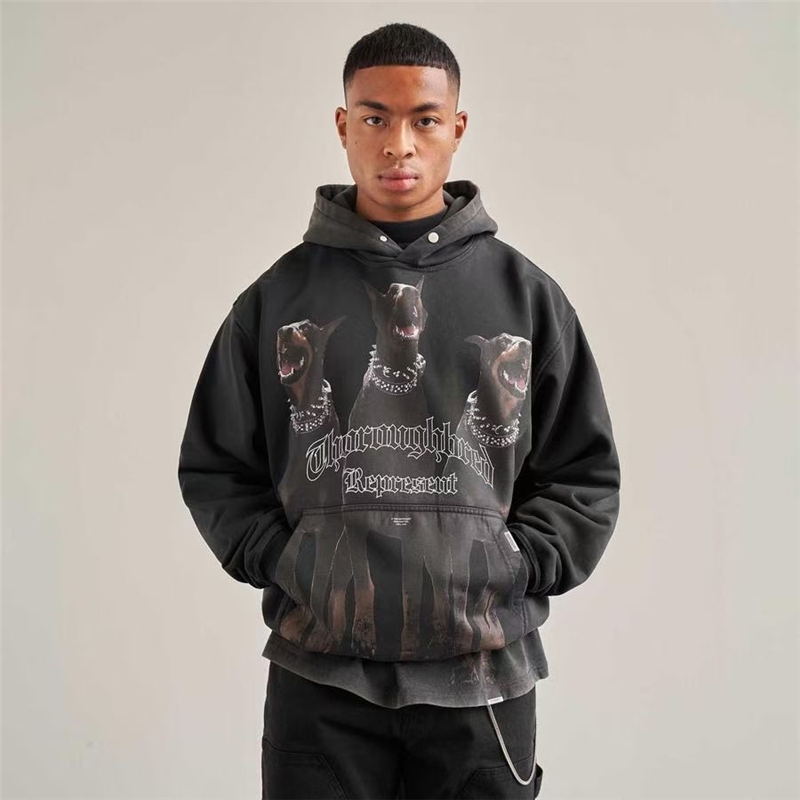 

Vintage Hoodie Men Women 1 High Quality Printing Hooded Oversize Sweatshirts