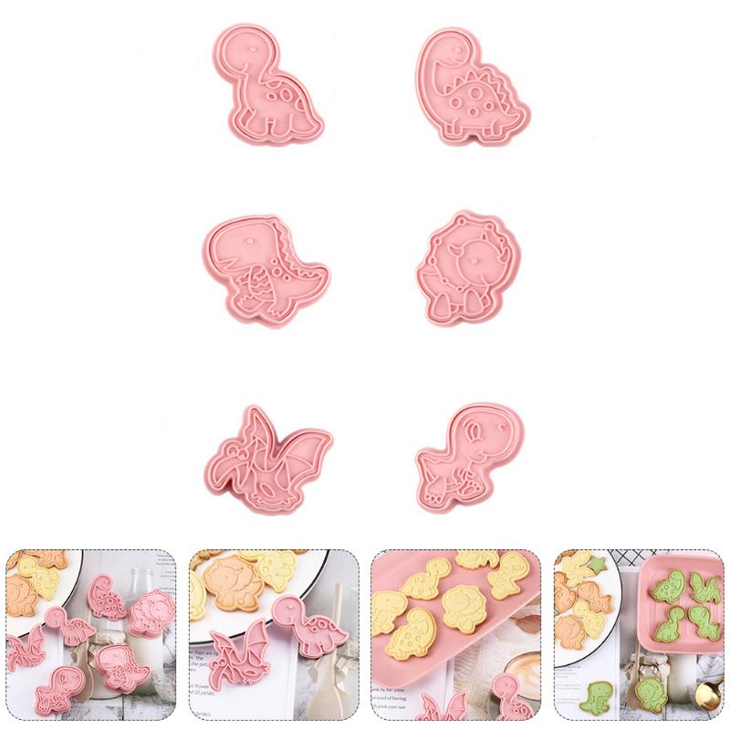 

Baking Moulds 1 Set 6Pcs 3D Cookie Molds Practical Plastic Biscuits Cutters )