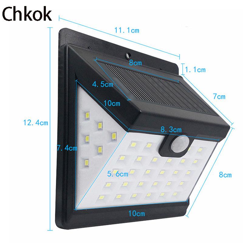 

Outdoor Wall Lamps Chkok 40LED Solar Sensor Light Garden Entrance Lighting Waterproof Decorative