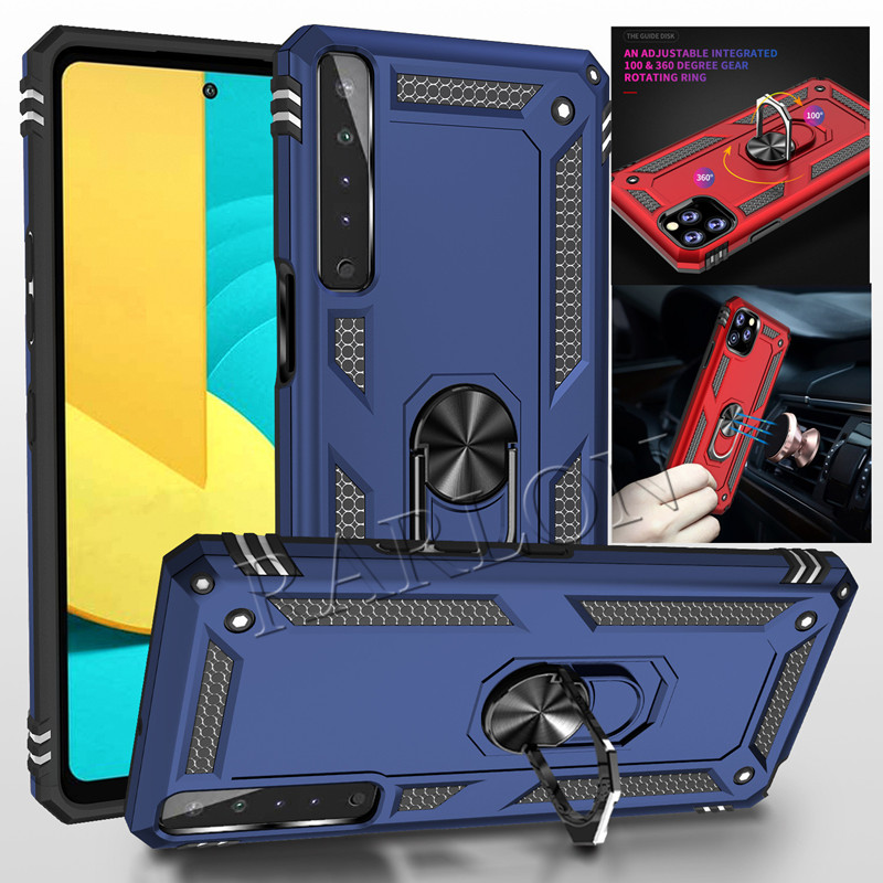 

Ring Holder Phone Cases For iPhone 12 Pro Max Samsung S21 Ultra S20 FE A32 A52 A72 5G LG Stylo 7 Aristo 6 K51S Moto G30 G10 G Play G9 Plus Magnetic Standable Armor Back Cover, Mix colors