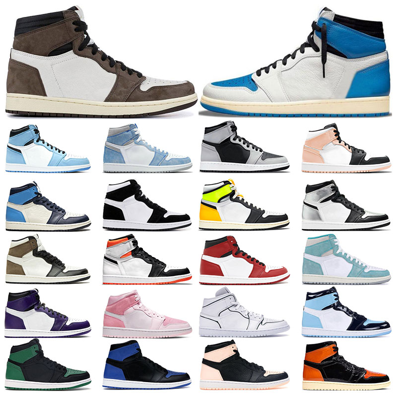 

1s men Basketball Shoes 1 University Blue Hyper Royal Dark Mocha Shadow 2.0 Obsidian Arctic Orange Court Purple Womens sneakers Sports Trainers, 6 obsidian 36-47