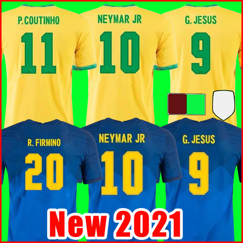 

2021 Camiseta de futbol PAQUETA NERES COUTINHO bRAZILS football shirt FIRMINO JESUS soccer jersey MARCELO PELE brasil 20 21 maillot de foot, P01 2021 home fans