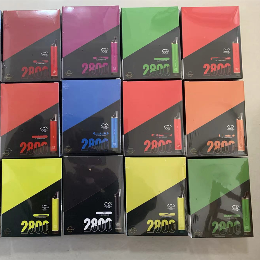 

Puff Flex Disposable Vape Pen E Cigarette Device With 1500mAh Battery 10ml Pod Cartridge 2800 Puffs Kit