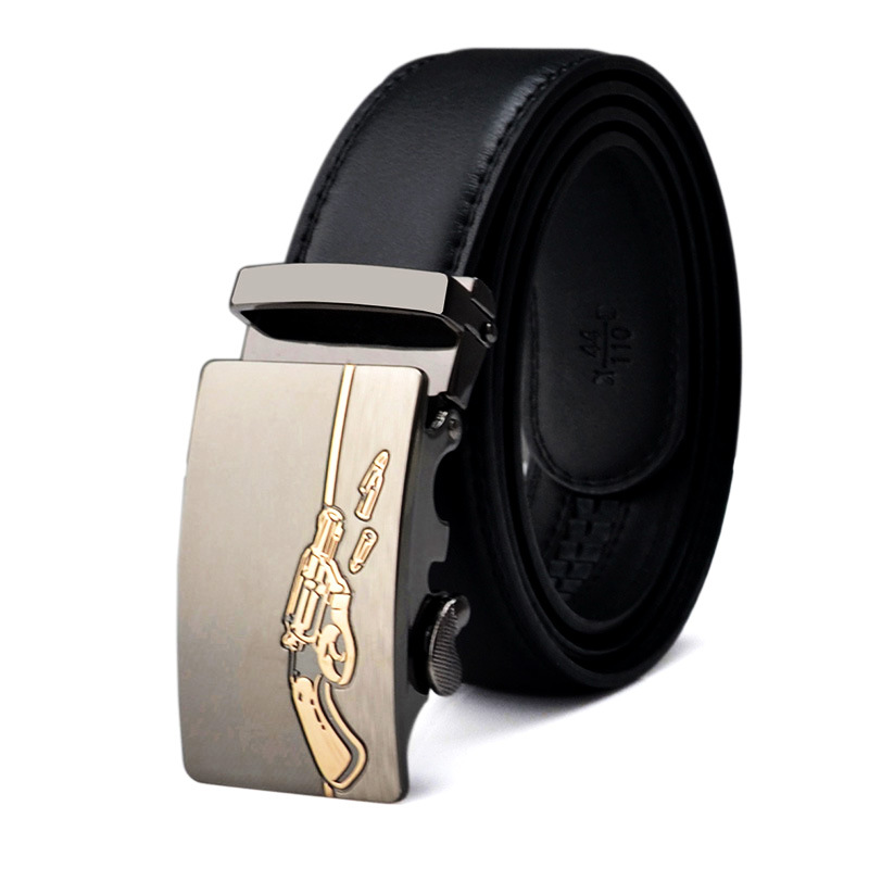 

Casual Elegant Male Belt Big Sales Man Black Brown Pattern Bullet-Head Automatic Buckle Belts High-Grade Leisure Fashion Designers Young Leather Pants Waistband