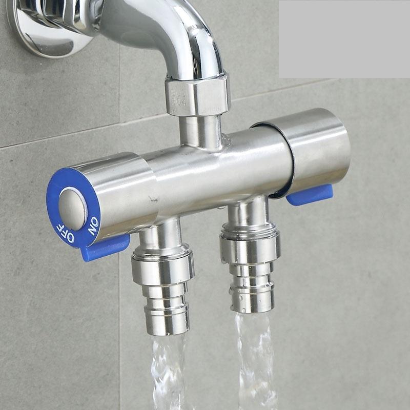 

Bathroom Sink Faucets Three-way Triangle Valve, One In And Two Out, Water Divider, Double Outlet, Washing Machine Faucet, Switch Faucet