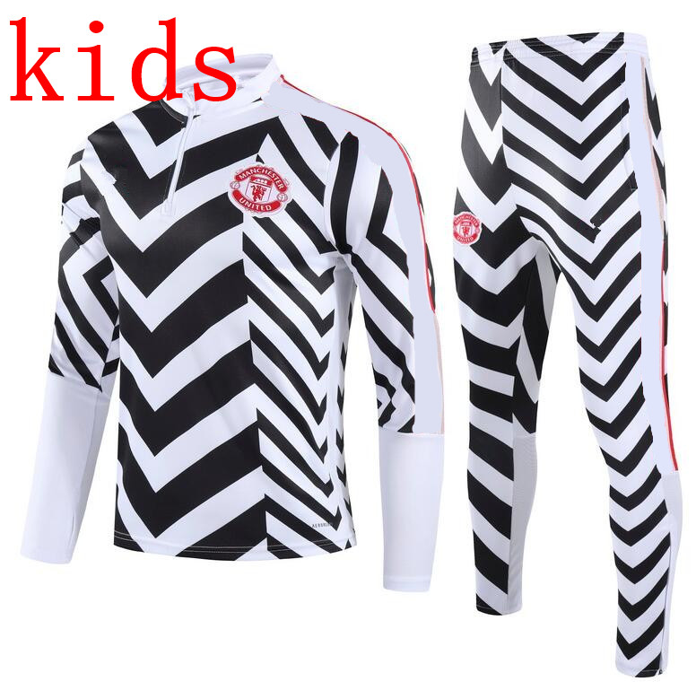 

kids 2021 2022 tracksuit training soccer 21/22 united track suit football set