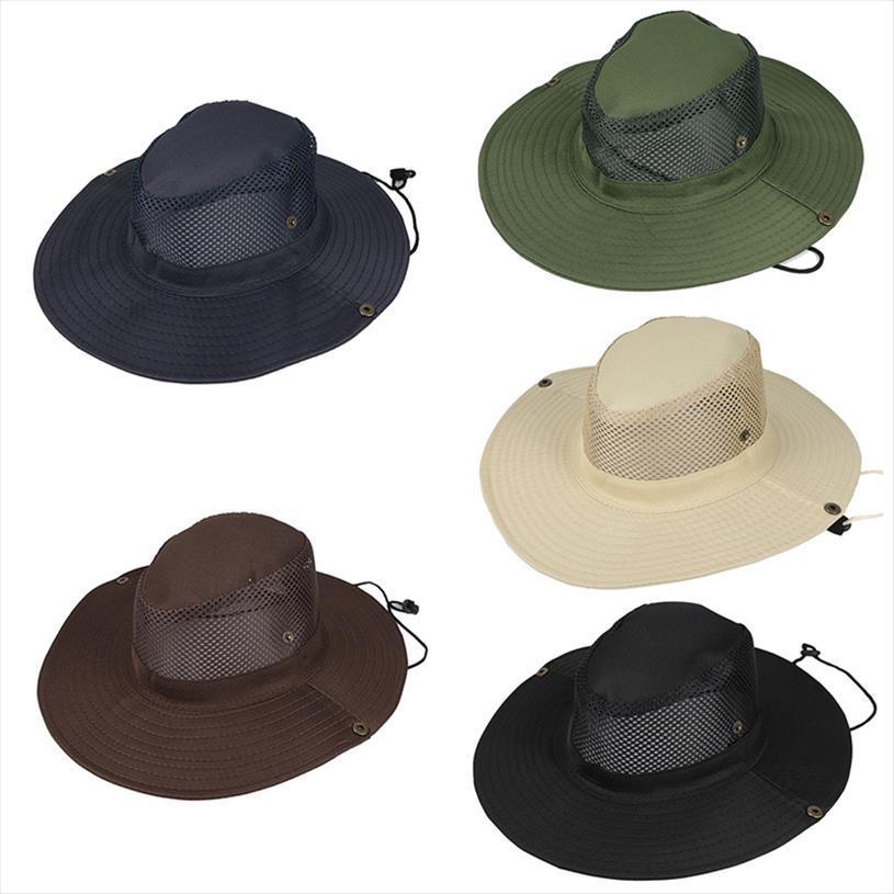 

summer breathable mesh beach hats man wide brim sun protection ultraviolet proof collapsible bucket hat fishing outdoors, Blue;gray