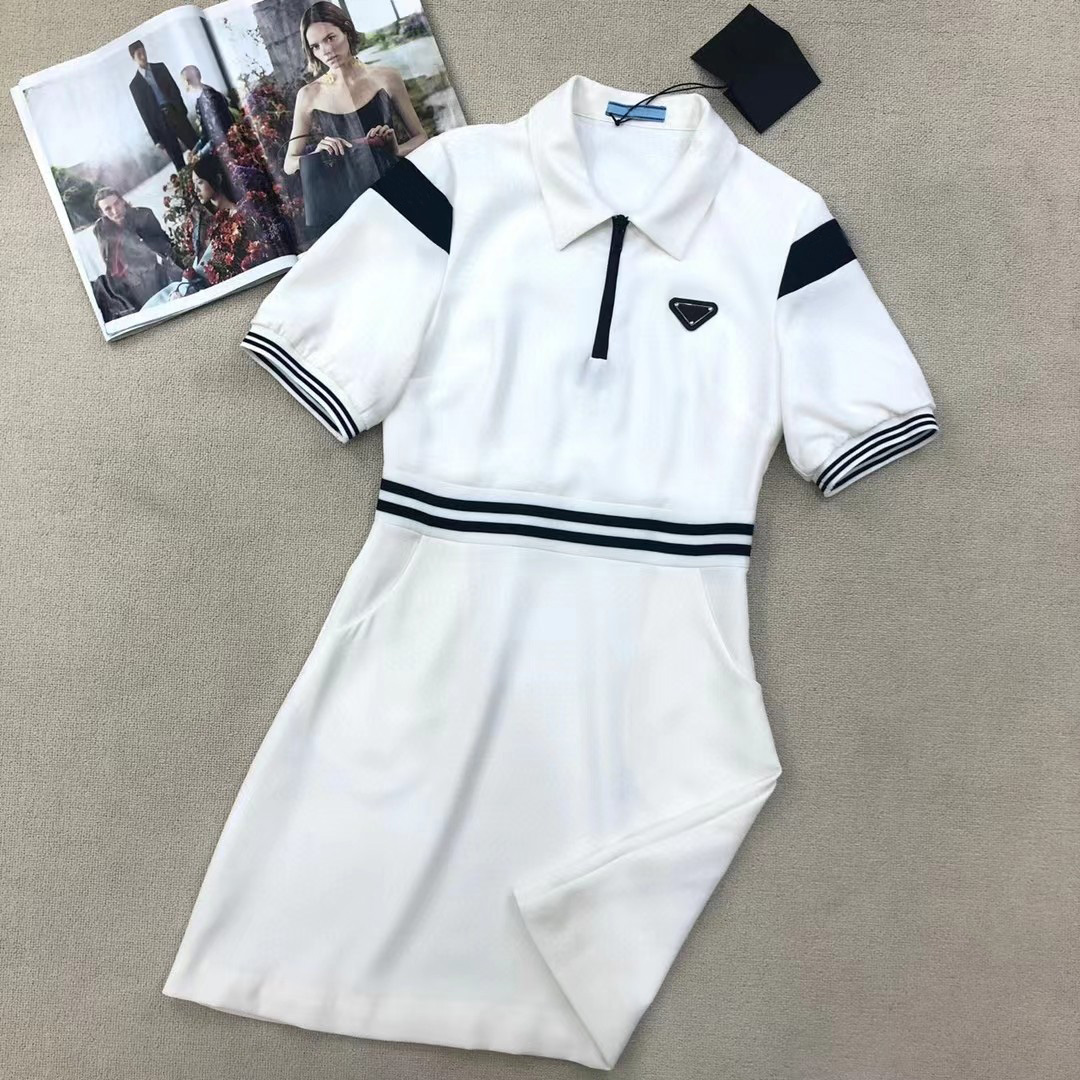 

Fashion Women clothes Dresses woman Short Skirt Waist for Spring Summer Sports Casual Style Button Zipper Women Loose Dress White Black 2XL clothing ladies 11