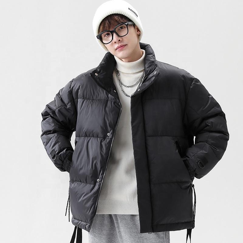 

Men's Jackets Men Customized Solid Color Plus Size High Quality Padded Puffer Stand Collar Down Jacket, Black;brown