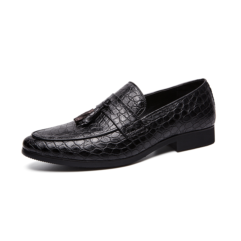 

2022 Men Loafers Formal Shoes Men Pointed Toe Casual Wedding Party Liesure Dress Shoes Men Oxfords, Black
