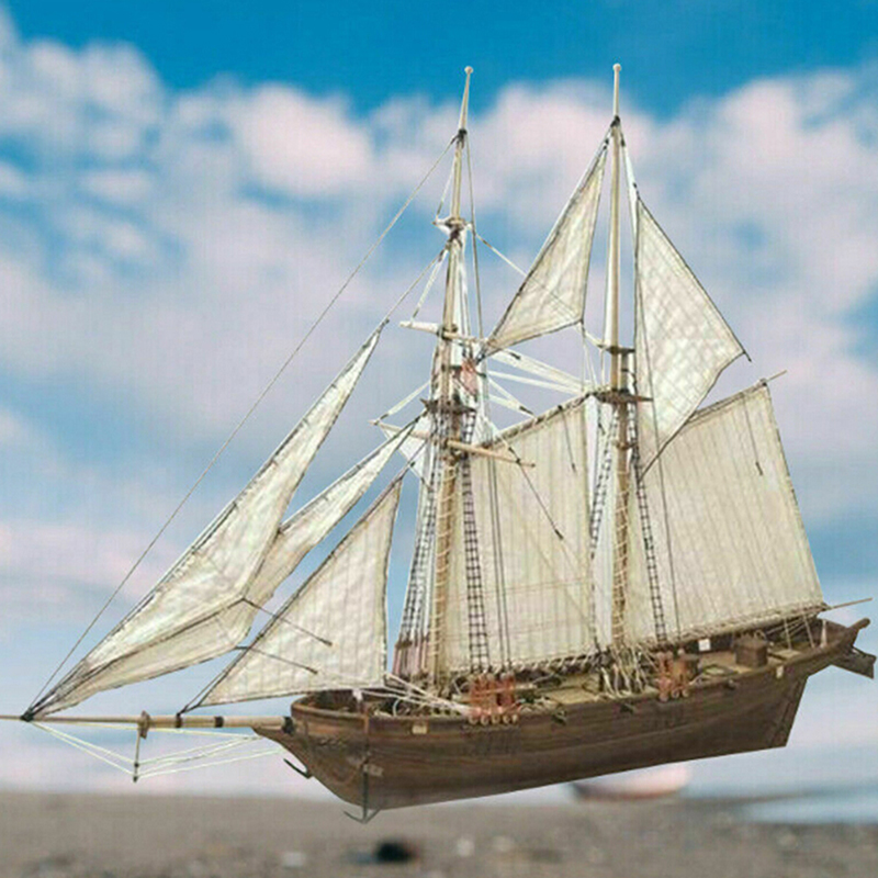 

3 Set 1100 Halcon Wooden Sailing Boat Model DIY Kit Ship Assembly Decoration Gift