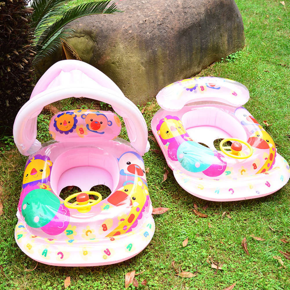 

Swimming ring ABC infant swimming baby sitting sunshade belt detachable rowing children's seat circle