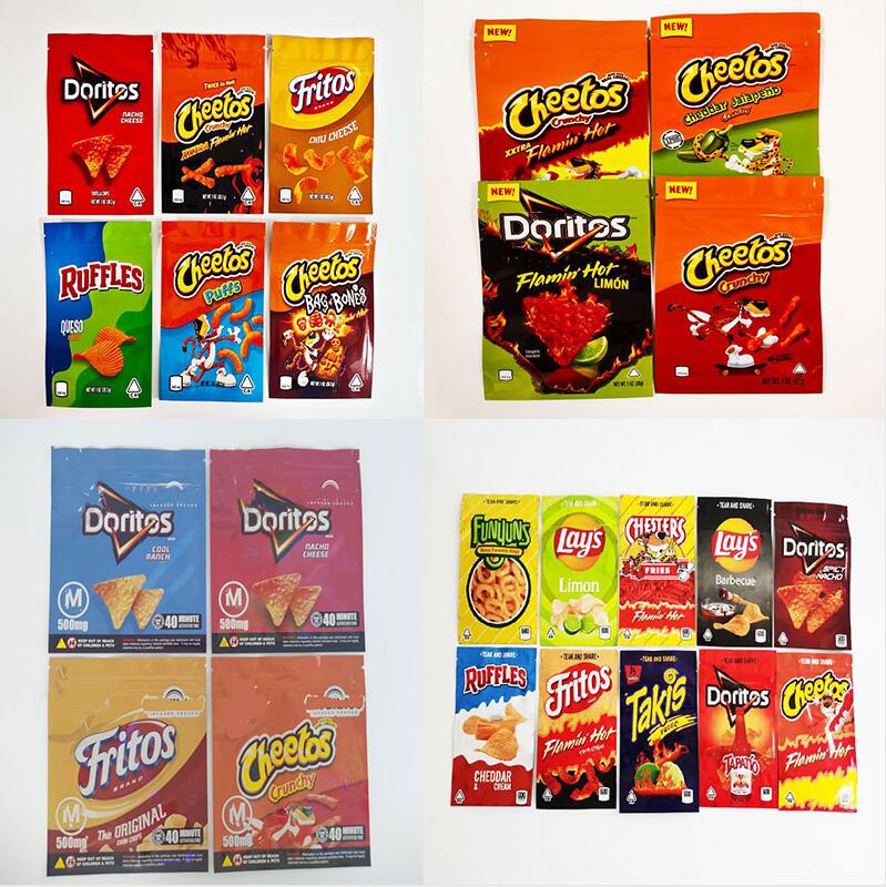 

NEWEST Cheetos Crunchy Runtz cooki mylar bags Jokesup 1OZ 600mg Doritos bag puffs fritos Ruffles Packaging