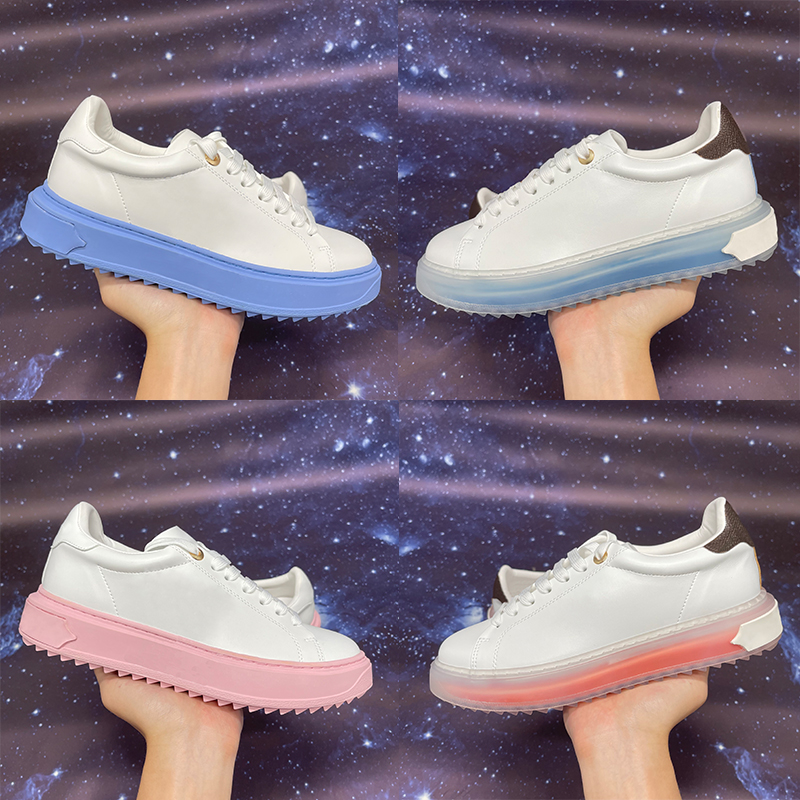 

2021 Newest time out crystal sneaker women casual shoes university pink blue white orange fashion womens trainers sneakers Size 35-40, 07# bubble wrap packaging