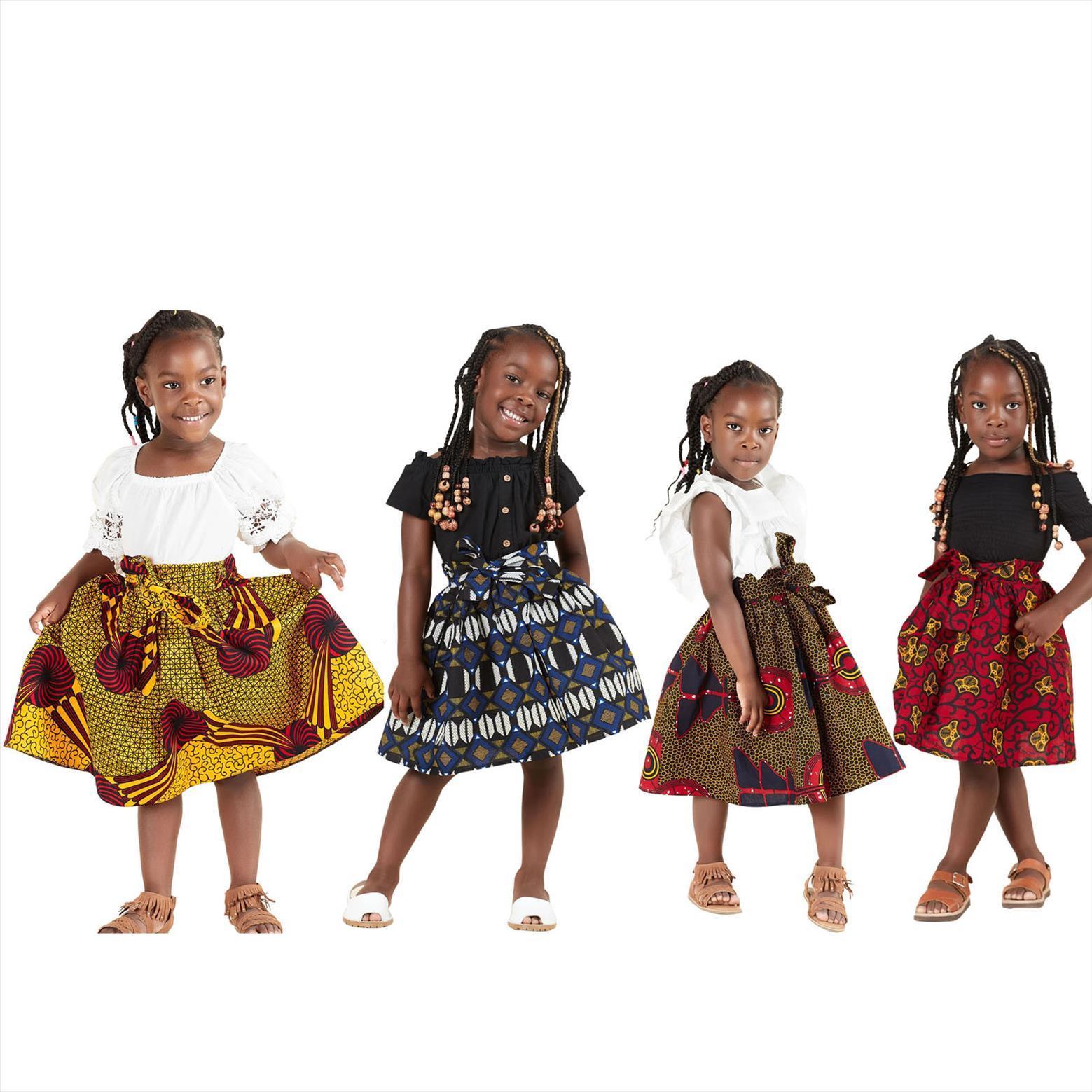 

kids baby dressegirls african girl dress dashiki 3d digital print bandage princess summer childrens niche design free, Red;yellow
