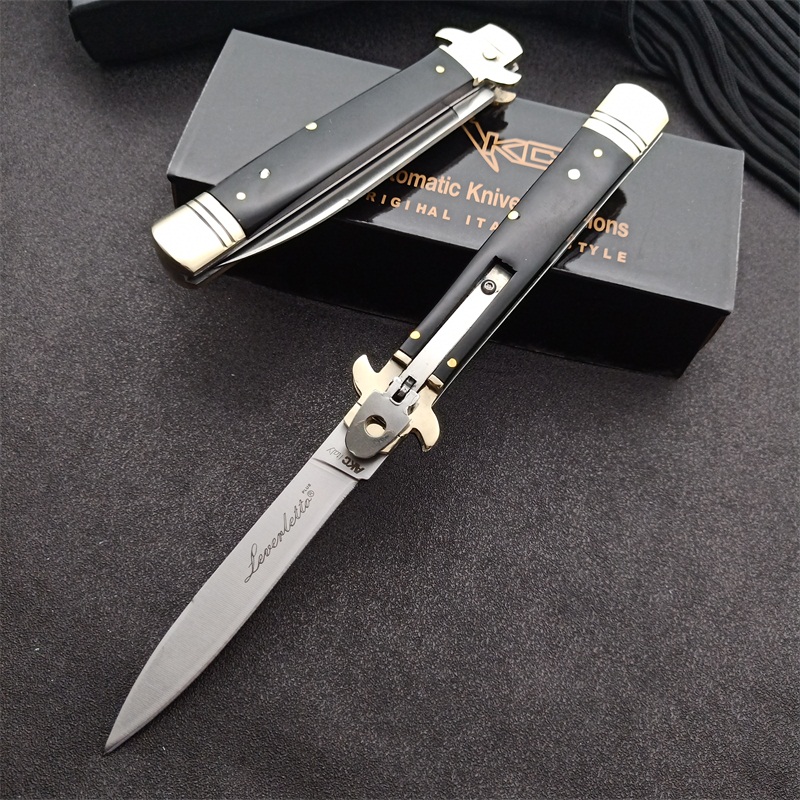 

New 9 Inch Italy Swinguard Horns Handle Folding pocket Automatic knife EDC D2 Steel Blade Self Defense Hunting Auto Knives UT85 BM 3310 3400