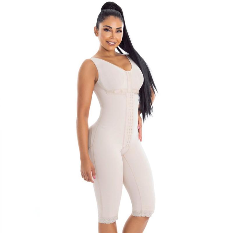

Women's Shapers Front Opening Three-Breasted Corset Slimming Shorts Body Shaper Weight Loss Fajas Colombianas For Abdomen, Black