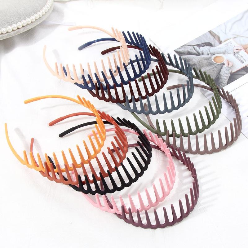 

Hair Clips & Barrettes Fashion Simple Headdress Resin Comb Hairbands Multi Color Headband Hoop Accessories For Women Girls Headwear, Golden;silver
