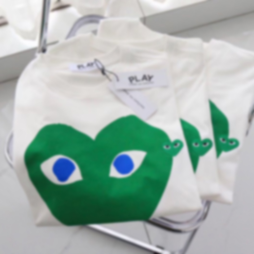 

Couple Shirt CDG Play Commes T Shirts Heart Sport Tees Des Garcons Pablo Embroidery Short sleeve Men Women T-Shirts, 01