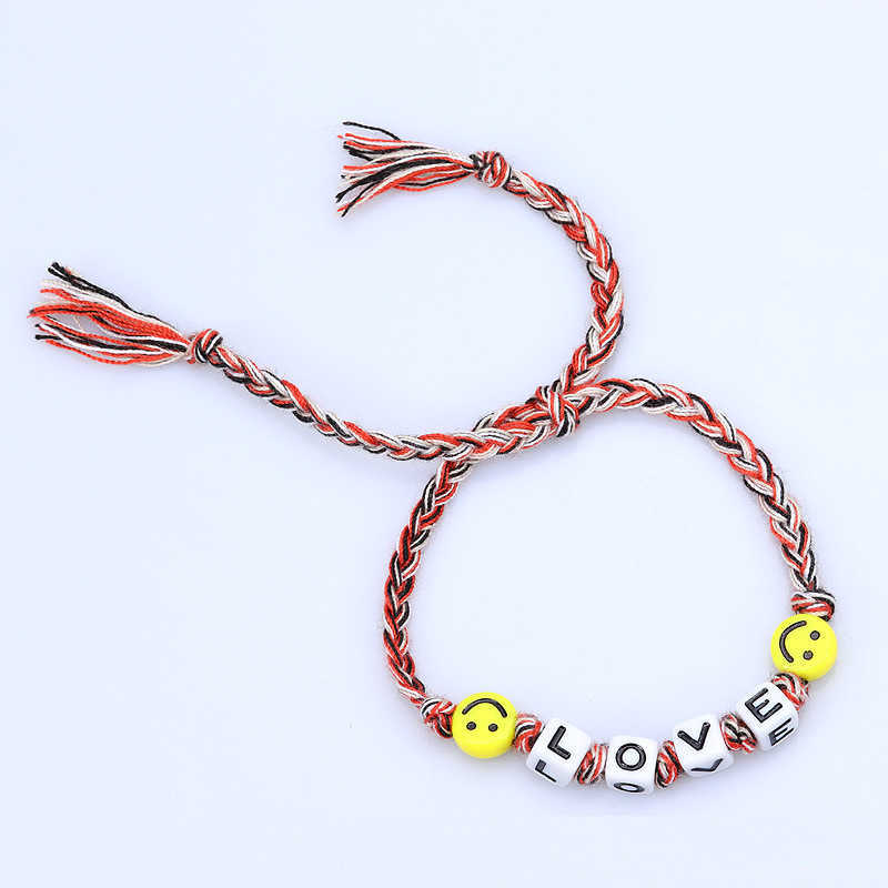

Ins Fashion Niche Dign Hip Hop Smiley Face Letter Tassel Bracelet Large Quantity Discount