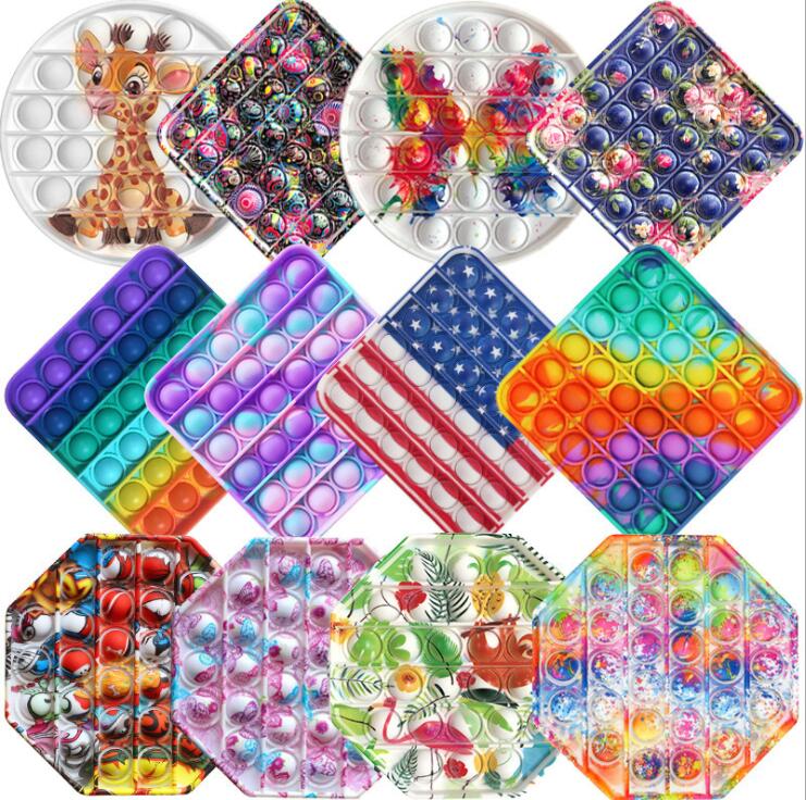 

Hand pop Fidget party Toys Bubble Sensory Silicone Toy Gadgets Stress Relief and Anti-Anxiety Tools Beat Autism for Special Needs to Relieve Pressure