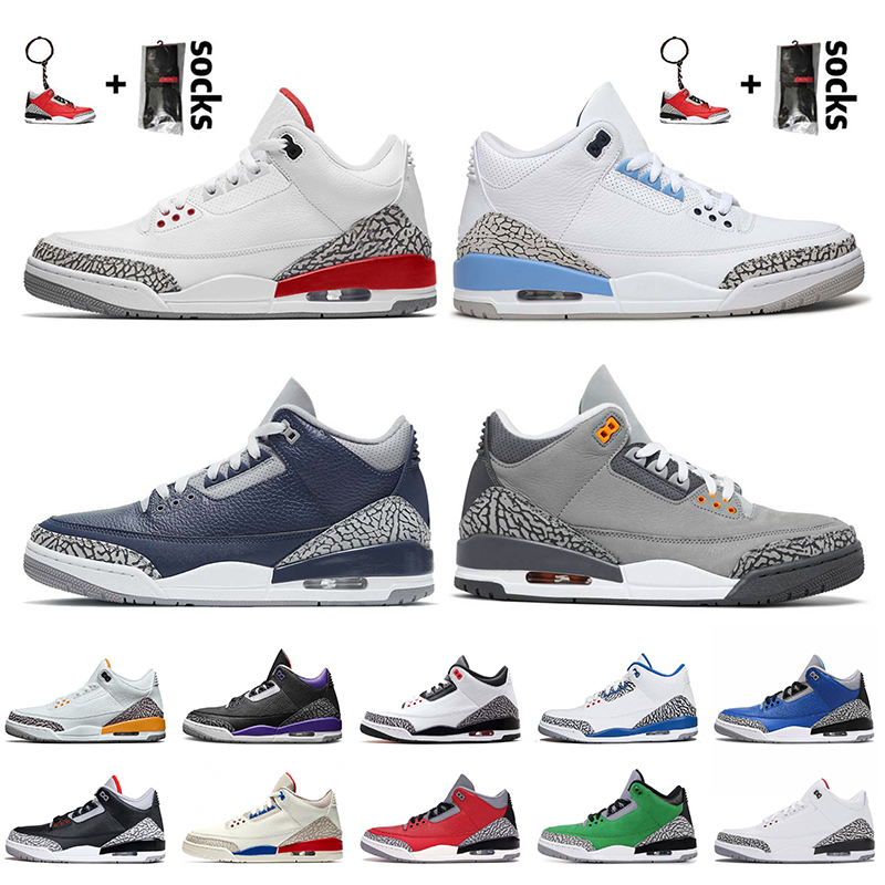 

With Box Basketball Shoes 3s Jumpman 3 Katrina UNC Mens Sneakers Georgetown Midnight Navy Cool Grey Laser Orange Red Black Cement Jth Trainers, A33 mocha 40-47