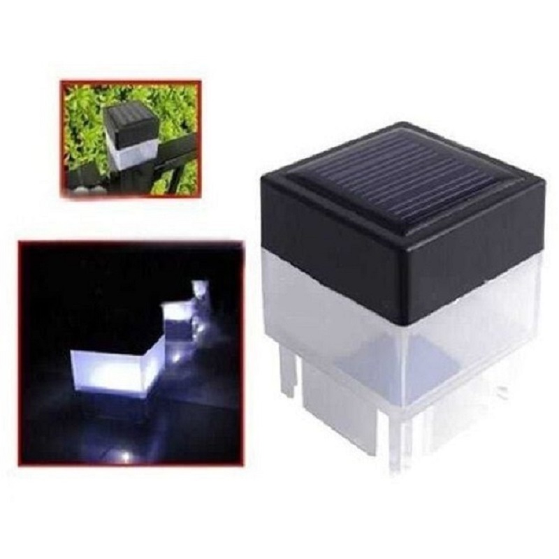 

2x2 Square Solar Post Cap Light For Wrought Iron Fencing Front Yard and Backyards Gate Landscaping Residential