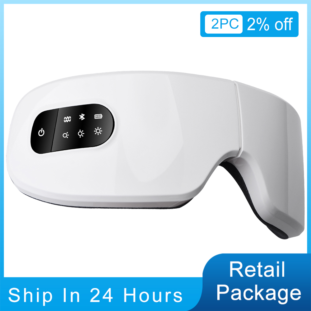 

Electric Vibration Bluetooth Eye Massager Hot Compress Therapy Glasses EyeCare Wrinkle Fatigue Relieve Vibration Massage Machine
