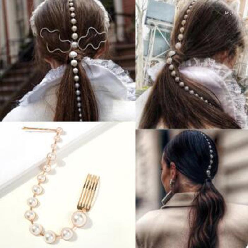 

Hair Clips & Barrettes Simple Pear Combs Head Jewelry For Woman Headpiece Hairpins Headdress Wedding Accessories Bandeau Femme Pour Cheveux, Golden;silver