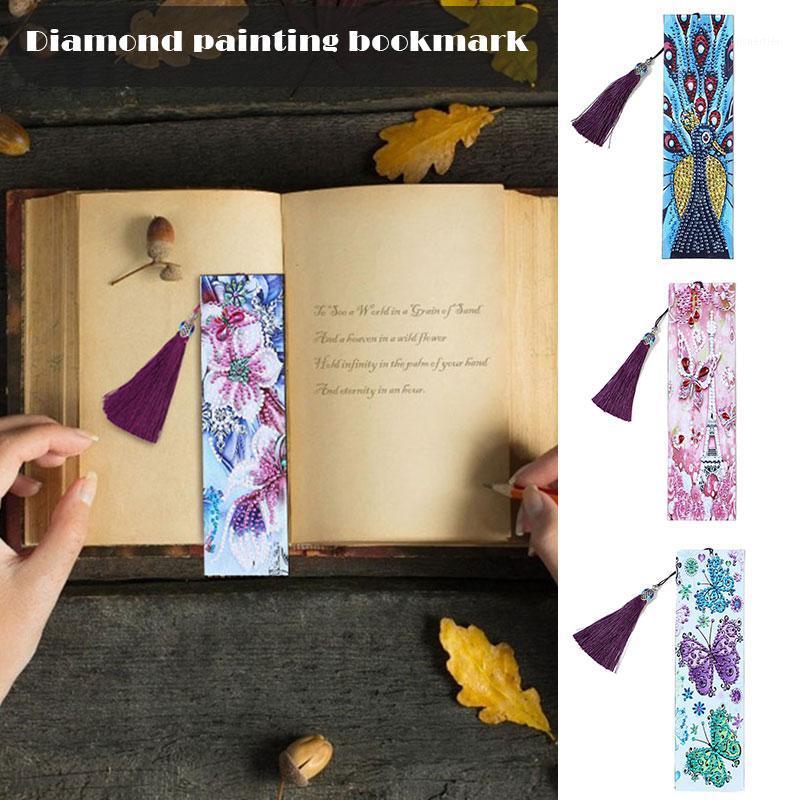 

Gift Wrap 5D Diamond Painting DIY Bookmarks Leather Tassel Bookmark Beaded Adults Arts Craft PAK55