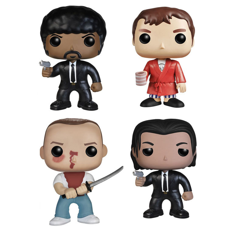 

NEW!! Figures Funko POP Pulp Fiction Jules Vincent Vega Jimmie Vinyl Action Figures brinquedos Collection Model Toys Christmas gift cute ornament decoration toy, Customize