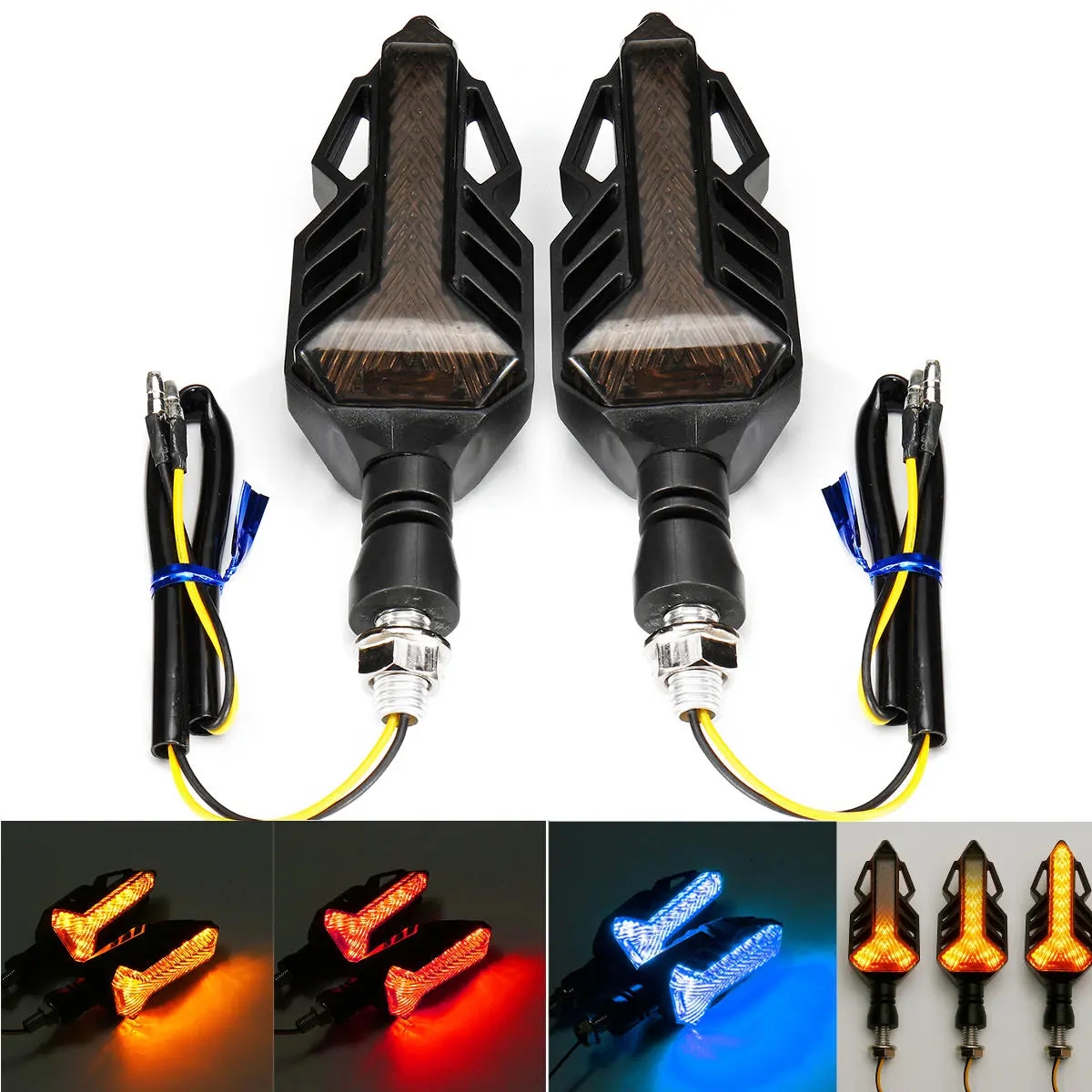 

12V Motorcycle LED Sequential Flowing Water Running Lamp Turn Signal Lights