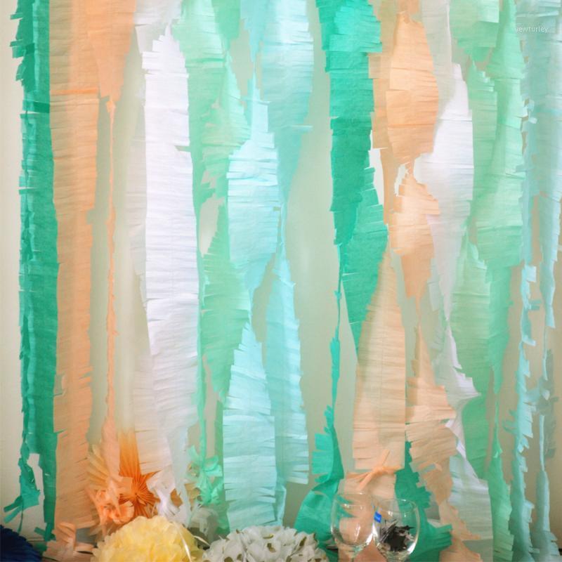 

Party Decoration 3M Fringed Streamers Tissue Paper Garland DIY Fringe Curtain Banners Po Backdrop Wedding Birthday Shower