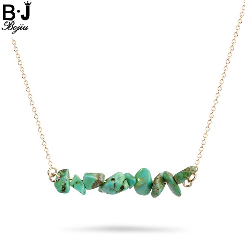 

Choker Necklace For Women Bohemia Natural Stone Colorful Crystal Pendant Chokers Necklaces With Copper Chain NKS017