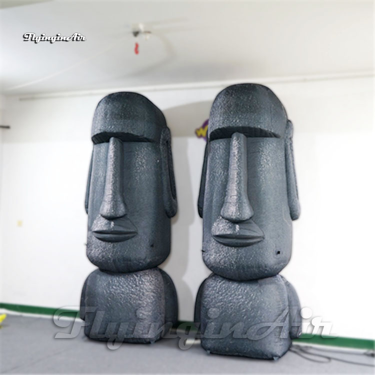 3m High Customized Advertising Balloon Simulated Inflatable Moai Of Easter Island Statues For City Parade Decoration-image-734636276