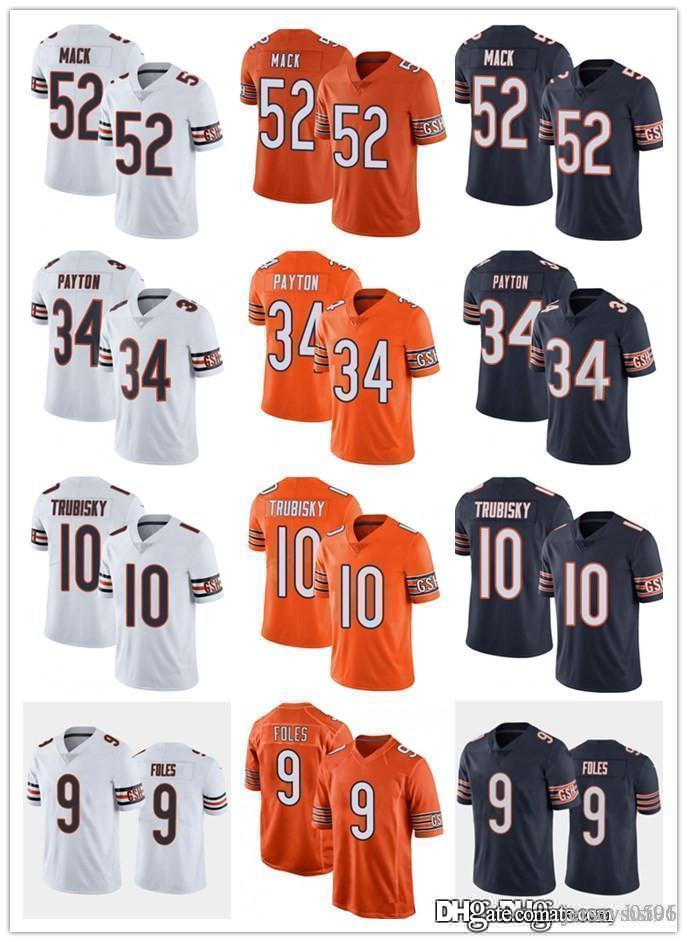 

Men Women chicago Youth Bears 52 Khalil Mack 34 Walter Payton 10 Mitchell Trubisky 9 Nick Foles blue Football Jerseys, Black;red